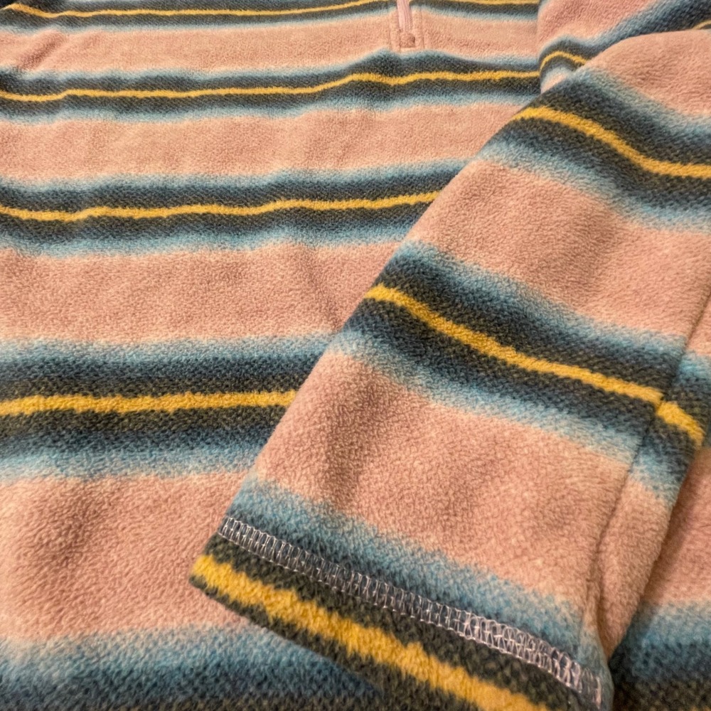 Eddie Bauer Womens‎ TXL Fleece Pullover Striped Quarter Zip Outdoors Warm - Picture 8 of 8